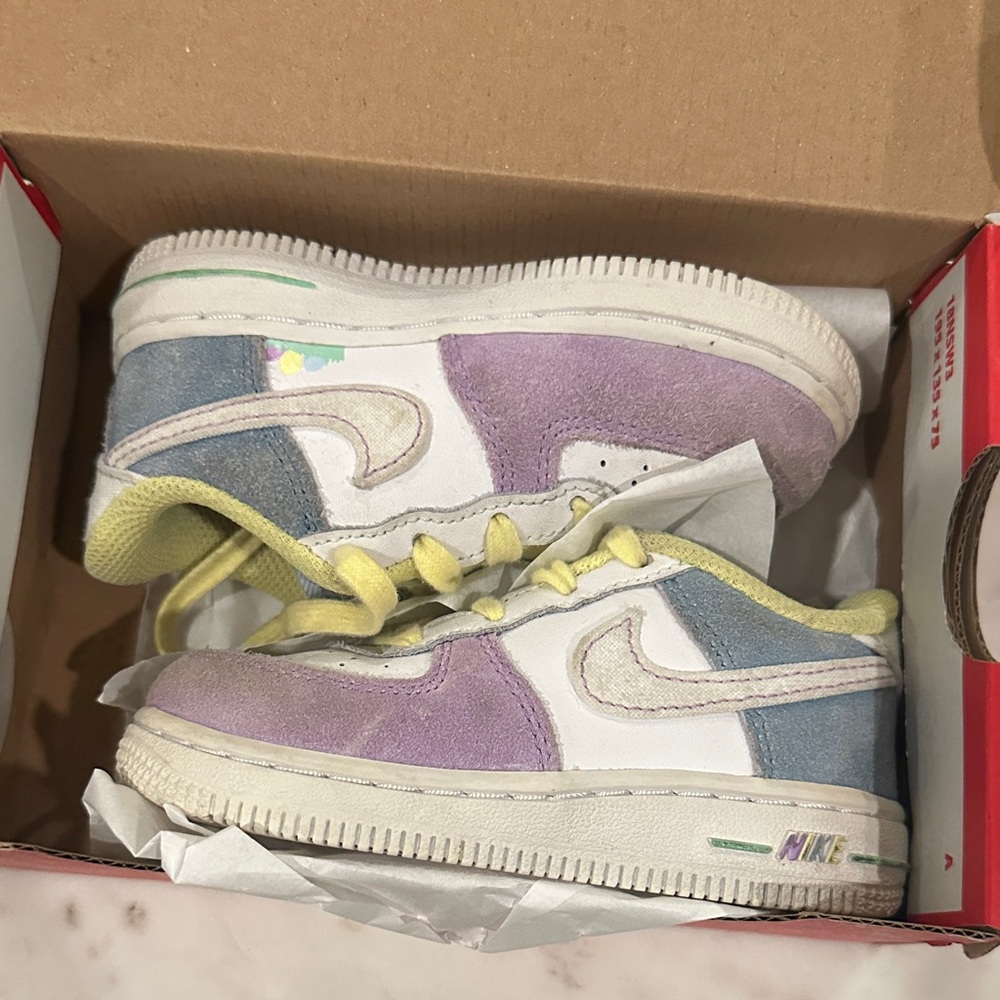 Nike Kids Sneakers - Purple, Blue, and White
